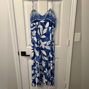 Zara Blue and White Spaghetti Strap Sundress